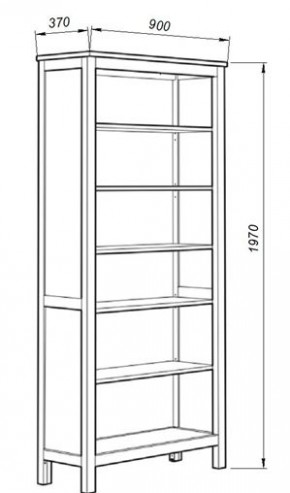 Стеллаж 00 Кантри, массив сосны, цвет белый в Сысерти - sysert.mebel24.online | фото 3