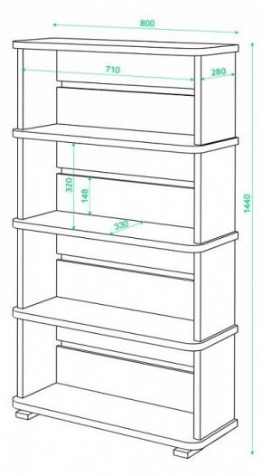 Стеллаж Б-25/4 в Сысерти - sysert.mebel24.online | фото 2