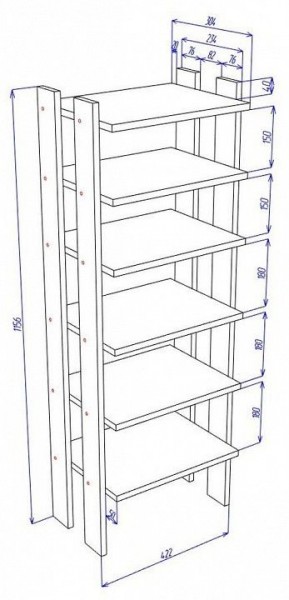 Стеллаж для обуви Cross СТЕЛ1 в Сысерти - sysert.mebel24.online | фото 3