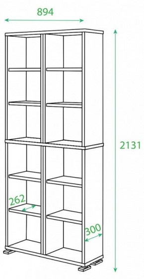 Стеллаж Домино ПУ-30-1 в Сысерти - sysert.mebel24.online | фото 2