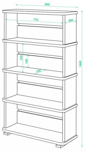 Стеллаж Домино СБ-25/4 в Сысерти - sysert.mebel24.online | фото 2