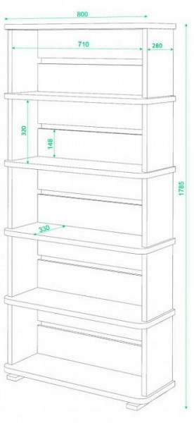 Стеллаж Домино СБ-25/5 в Сысерти - sysert.mebel24.online | фото 2