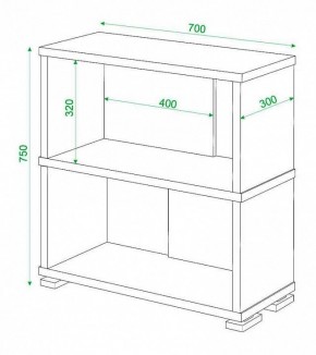 Стеллаж книжный Домино нельсон СБ-10_2 в Сысерти - sysert.mebel24.online | фото 2