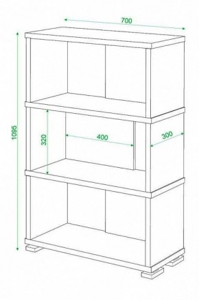 Стеллаж книжный Домино СБ-10_3 в Сысерти - sysert.mebel24.online | фото 3