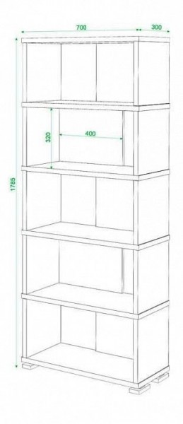 Стеллаж книжный Домино СБ-10_5 в Сысерти - sysert.mebel24.online | фото 3