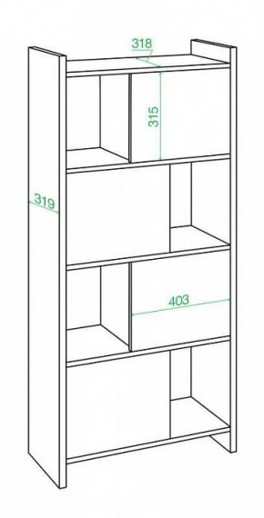 Стеллаж комбинированный Домино Лайт СТЛ-3В в Сысерти - sysert.mebel24.online | фото 2