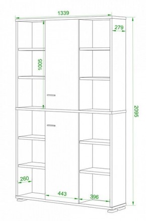 Стеллаж комбинированный Домино ПУ-40-2 в Сысерти - sysert.mebel24.online | фото 2