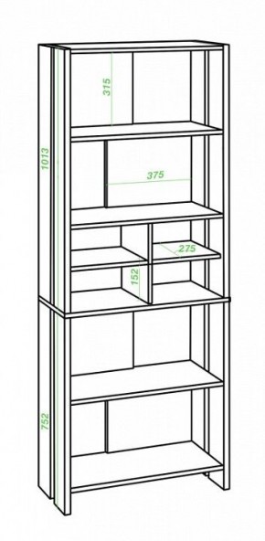 Стеллаж Нельсон Lite СТЛ-ОВХ Н в Сысерти - sysert.mebel24.online | фото 2