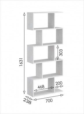 Стеллаж открытый мини 2 Вена в Сысерти - sysert.mebel24.online | фото 3