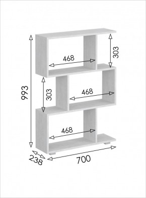 Стеллаж открытый мини Вена в Сысерти - sysert.mebel24.online | фото 3