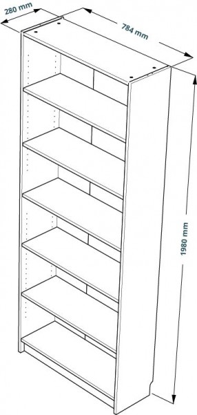 Стеллаж Варма 80, высокий с шестью полками, цвет белый в Сысерти - sysert.mebel24.online | фото 3