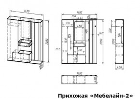 Стенка для прихожей Мебелайн-2 в Сысерти - sysert.mebel24.online | фото 3
