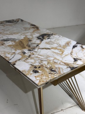 Стол ACERRA NEW 160 GLOSS GRAND JADE SOLID CERAMIC/ каркас цвета шампань, ®DISAUR в Сысерти - sysert.mebel24.online | фото 5
