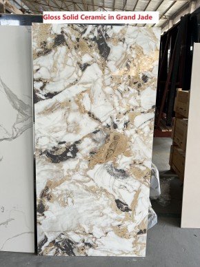 Стол ACERRA NEW 160 GLOSS GRAND JADE SOLID CERAMIC/ каркас цвета шампань, ®DISAUR в Сысерти - sysert.mebel24.online | фото 6
