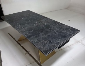 Стол ALES 180 BLACK GRAVE SOLID CERAMIC, керамика / бронзовый, ®DISAUR в Сысерти - sysert.mebel24.online | фото 5