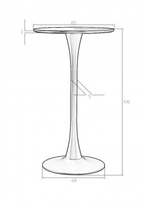 Стол барный MIA BAR, черная столешница, черное основание в Сысерти - sysert.mebel24.online | фото 6