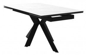 Стол BELLUNO 160 MARBLES KL-99 Белый мрамор матовый, итальянская керамика/ черный каркас, ®DISAUR в Сысерти - sysert.mebel24.online | фото 2