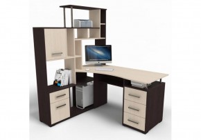 Компьютерный стол Джаз-15 146,5х130х174,6 левый венге / дуб молочный в Сысерти - sysert.mebel24.online | фото
