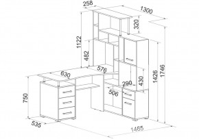 Компьютерный стол Джаз-15 правый дуб сонома / белый в Сысерти - sysert.mebel24.online | фото