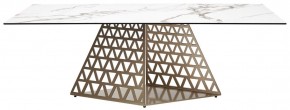 Стол ENNA 220 KL-188 Контрастный мрамор матовый, итальянская керамика/ каркас цвета шампань, ®DISAUR в Сысерти - sysert.mebel24.online | фото 10