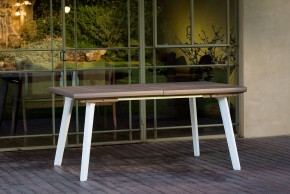 Стол Гармония раздвижной (Harmony Extendable) белый-капучино в Сысерти - sysert.mebel24.online | фото 1