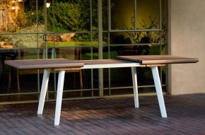 Стол Гармония раздвижной (Harmony Extendable) белый-капучино в Сысерти - sysert.mebel24.online | фото 3