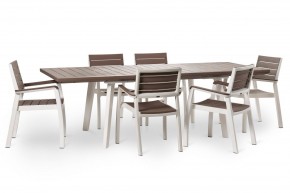 Стол Гармония раздвижной (Harmony Extendable) белый-капучино в Сысерти - sysert.mebel24.online | фото 6