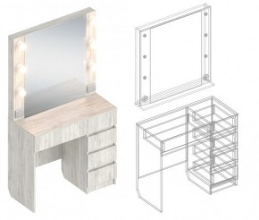 Стол гримерный - 2 (зеркало + стол) в Сысерти - sysert.mebel24.online | фото 3