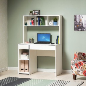 Стол компьютерный 12.77 F Комфорт (Белый РЕ шагрень) в Сысерти - sysert.mebel24.online | фото 2