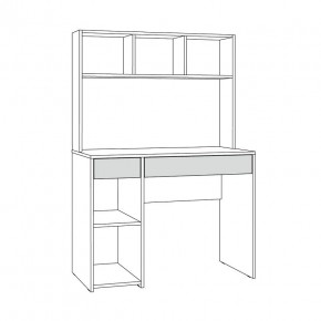 Стол компьютерный 12.77 F Комфорт (Белый РЕ шагрень) в Сысерти - sysert.mebel24.online | фото 4