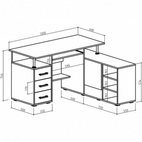 Стол компьютерный Амбер-12 в Сысерти - sysert.mebel24.online | фото 2