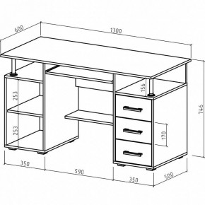 Стол компьютерный Амбер в Сысерти - sysert.mebel24.online | фото 3