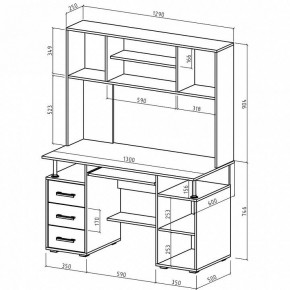 Стол компьютерный Амбер в Сысерти - sysert.mebel24.online | фото 3