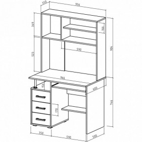 Стол компьютерный Амбер в Сысерти - sysert.mebel24.online | фото 3