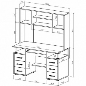 Стол компьютерный Амбер в Сысерти - sysert.mebel24.online | фото 3