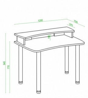 Стол компьютерный Домино Лайт СКЛ-Софт120МО+НКИЛ120 в Сысерти - sysert.mebel24.online | фото 3