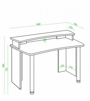 Стол компьютерный Домино Лайт СКЛ-Софт140+НКИЛ140 в Сысерти - sysert.mebel24.online | фото 3