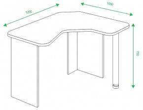 Стол компьютерный Домино Lite СКЛ-ИгрУгл120 в Сысерти - sysert.mebel24.online | фото 2