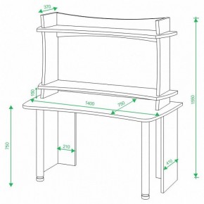 Стол компьютерный Домино lite СКЛ-Софт140+НКИЛ140 ВЛ в Сысерти - sysert.mebel24.online | фото 2