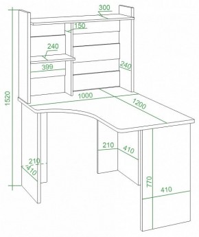 Стол компьютерный Домино Lite СКЛ-Угл120+НКЛ-100 в Сысерти - sysert.mebel24.online | фото 2