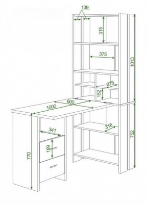 Стол компьютерный Домино Lite СТЛ-ОВ+С100Прям+ТЯЛ в Сысерти - sysert.mebel24.online | фото 2