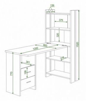 Стол компьютерный Домино Lite СТЛ-ОВ+С120Прям+ТЯЛ в Сысерти - sysert.mebel24.online | фото 2