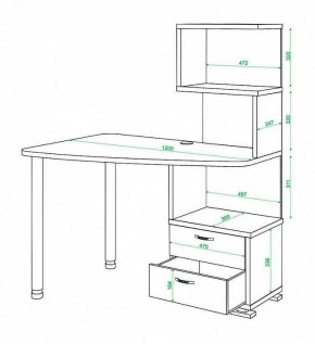 Стол компьютерный Домино нельсон СКМ-60 в Сысерти - sysert.mebel24.online | фото 5