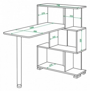 Стол компьютерный Домино нельсон СЛ-5-3СТ в Сысерти - sysert.mebel24.online | фото 2