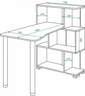 Стол компьютерный Домино нельсон СЛ-5-3СТ-2 в Сысерти - sysert.mebel24.online | фото 2