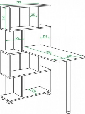 Стол компьютерный Домино нельсон СЛ-5-4СТ в Сысерти - sysert.mebel24.online | фото 2