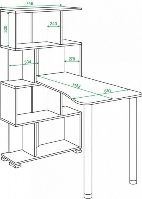 Стол компьютерный Домино нельсон СЛ-5-4СТ-2+БД+БЯ в Сысерти - sysert.mebel24.online | фото 2