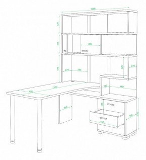 Стол компьютерный Домино нельсон СР-420-130 в Сысерти - sysert.mebel24.online | фото 2