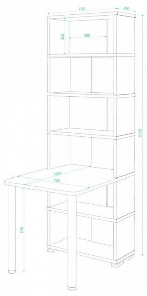 Стол компьютерный Домино СБ-10М/6 в Сысерти - sysert.mebel24.online | фото 2