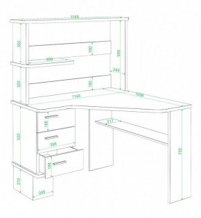 Стол компьютерный Домино СД-45 в Сысерти - sysert.mebel24.online | фото 2